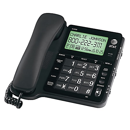 AT&T CL2939 Corded Speakerphone With Caller ID/Call Waiting, Black