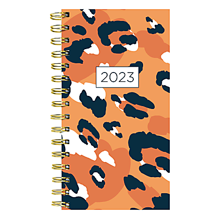 TF Publishing Small Weekly/Monthly Planner, 3-1/2" x 6-1/2", Animal, January To December 2023