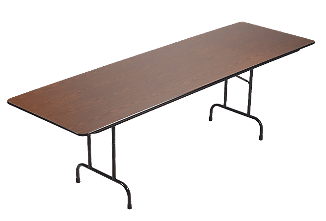 Correll Folding Table 30 x 96 WalnutBlack Office Depot