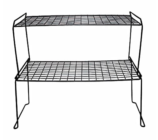 Storage Solutions Medium Stacking Shelf, Black