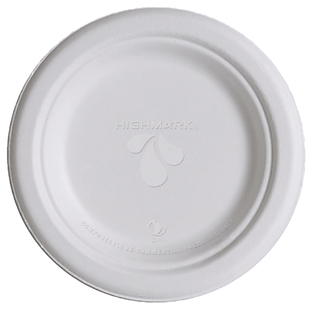 Highmark ECO Compostable Sugarcane Paper Plates 6 White Pack Of 1000 -  Office Depot
