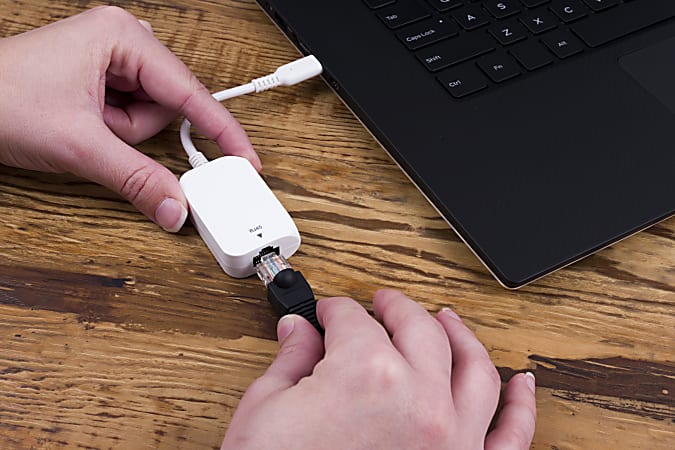 Ativa USB Type C To Ethernet Adapter Cable 4.7 White 41510 Ativa USB Type C To Ethernet Adapter Cable 4.7 White 41510