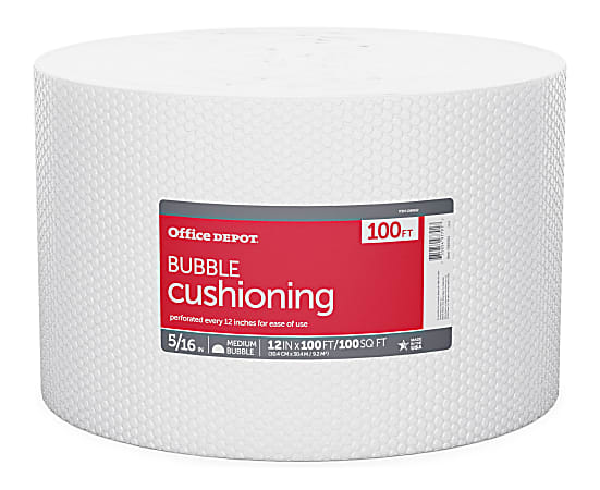 Medium 5/16-Inch Bubble Cushioning Wrap Roll 100-Foot by 12-Inch