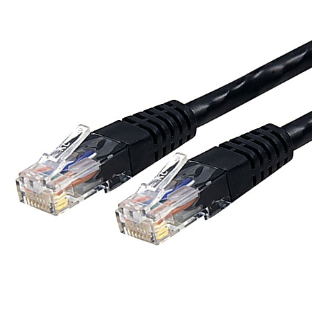 StarTech.com 1ft CAT6 Ethernet Cable - Black Molded Gigabit - 100W PoE UTP 650MHz - Category 6 Patch Cord UL Certified Wiring/TIA - C6PATCH1BK