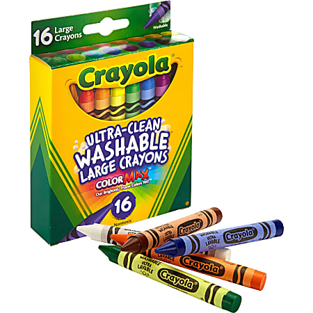 Crayola Washable Crayons, Large - 16 crayons