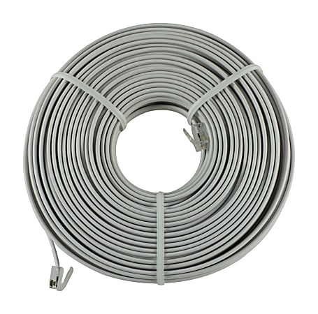 GE 100 ft. White Telephone Line Cord