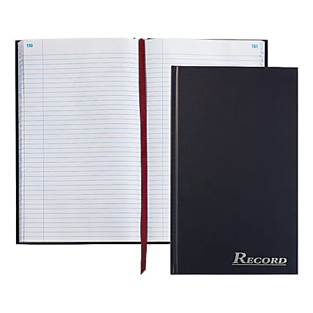 Adams® Record Ledger, 12 1/4" x 7 1/2", 150 Pages, Navy