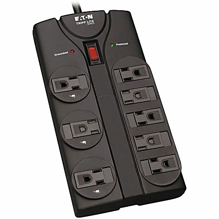 Eaton Tripp Lite Series Surge Protector Power Strip 8 Outlet 8 ' Cord Black 1440 J - Surge protector - TLP808B