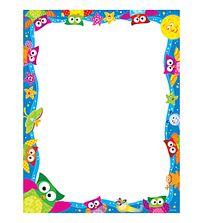 Trend Enterprises Terrific Papers®, Owl-Stars!™, 8 1/2" x 11", Multicolor, 50 Sheets Per Pack, Case Of 6