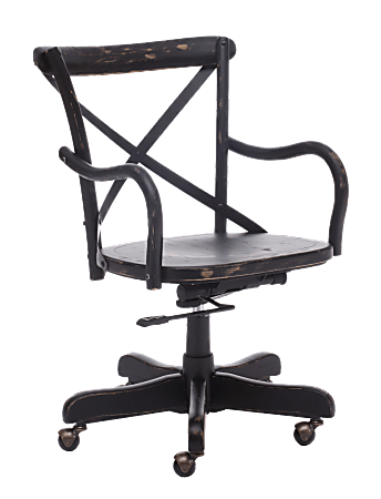 Zuo® Era Union Square Drafting Chair, 34 3/5"H x 19 3/10"W x 17"D, Black