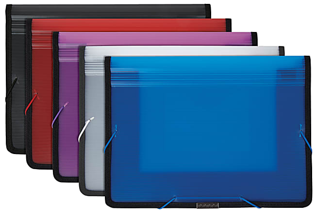 Office Depot® Brand Polyurethane Basic Expanding Wallet, 3 1/2" Expansion, Letter Size, Assorted Colors