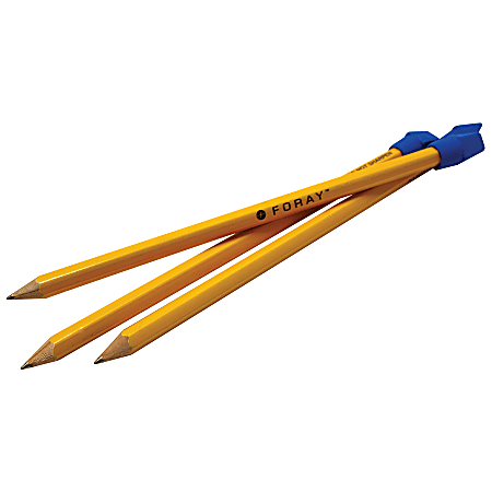 FORAY® Never Sharpen Pencil, 0.7 mm, Yellow, Pack Of 3