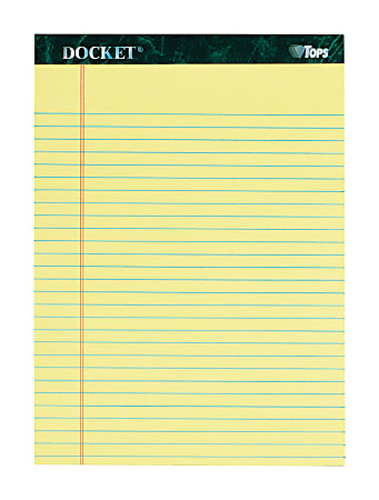 TOPS Docket Legal Rule Writing Pads - 50 Sheets - Double Stitched - 16 lb Basis Weight - 8 1/2"x11 3/4" Sheet Size - 63406