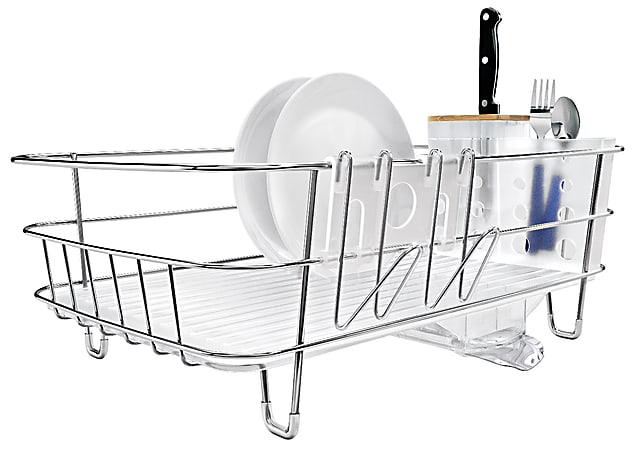 simplehuman Slim Dish Rack Silver - Office Depot