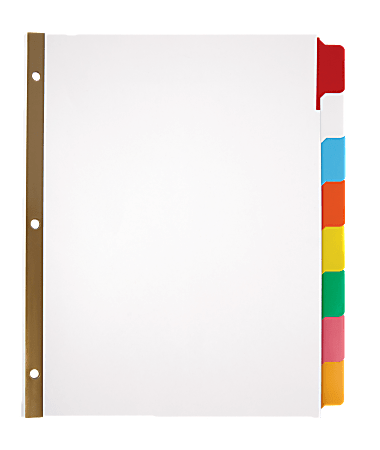 Office Depot® Brand Write-On Dividers, 8 Tab, 3 sets, Multicolor