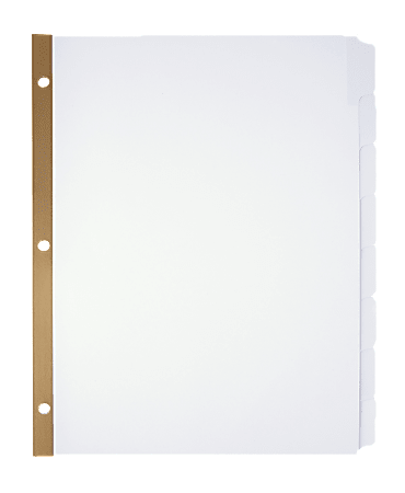 Office Depot® Brand Write-On Dividers, 8 Tab, 3 Sets, White