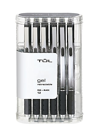 TUL Fine Liner Felt Tip Pens Ultra Fine 0.4 mm Silver Barrel