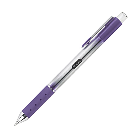 TUL Retractable Gel Pens Fine Point 0.5 mm Silver Barrel