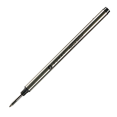 FORAY® Pen Refills For Montblanc® Rollerball Pens, 0.5 mm, Fine Point, Black Ink, Pack Of 2