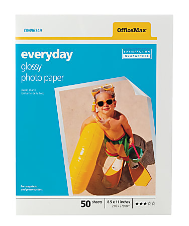 OfficeMax Everyday Photo Paper, Glossy (50 sheets, 8.5 x 11 - inch)