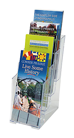 Office Depot® Brand 4-Tier Literature Holder, 10"H x 4-13/16"W x 6-1/8"D