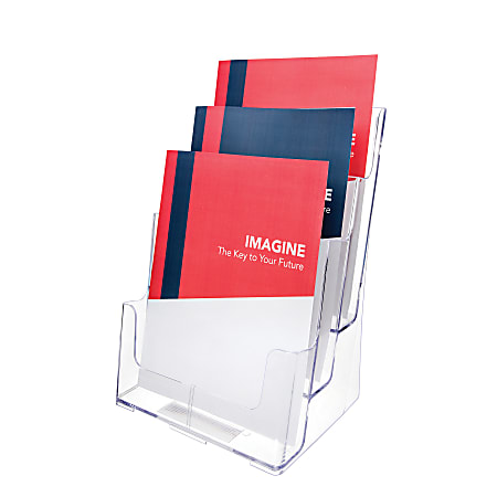 Office Depot® Brand 3-Tier Magazine Holder, 12-11/16"H x 9-1/2"W x 6-1/4"D