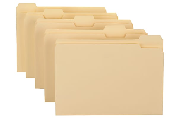 Office Depot® Brand Manila File Folders, 3/4" Expansion, 1/5 Cut, Letter Size, Pack Of 100 Folders