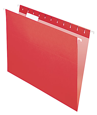 Office Depot® Brand Hanging Folders, Letter Size, Red,