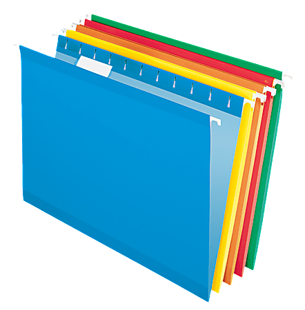 Office Depot® Brand Hanging Folders, 15 3/4" x 9 3/8", Assorted Primary Colors, Box Of 25