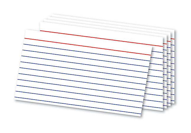 Office Depot® Brand Ruled Index Cards, 3" x 5", White, Pack Of 500