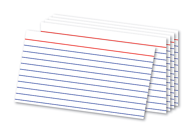 Ruled Index Cards, 3 x 5, White, 500/Pack Ruled Index Cards, 3 x 5, White, 500/Pack