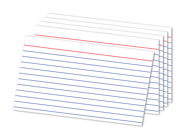 Office Depot® Brand Ruled Index Cards, 5" x 8", White, Pack Of 100