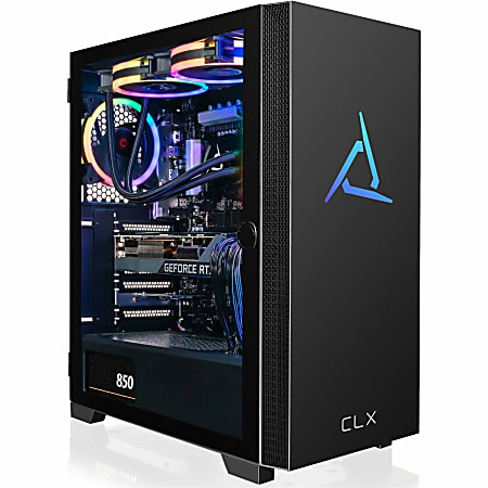 CLX SET Gaming Desktop PC, Intel Core i7, 32GB Memory, 1TB Solid State Drive, 4TB Hard Drive, Windows 11 Home, NVIDIA GeForce RTX 4080 16 GB GDDR6X, Black