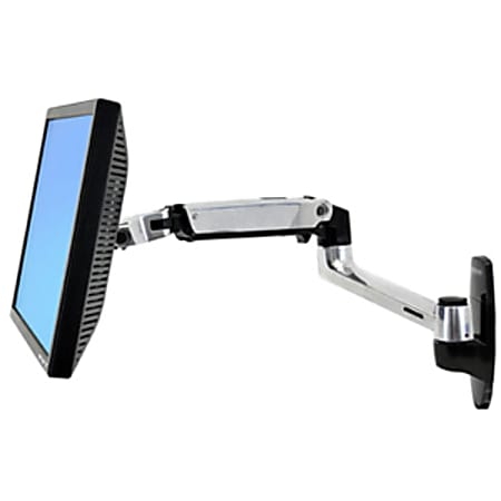 Ergotron Mounting Arm for LCD Monitor, Monitor, TV - Polished Aluminum - 34" Screen Support - 24.91 lb Load Capacity - 45243026
