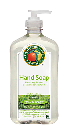 Earth Friendly Products Hand Soap, Lemongrass, 17 Oz