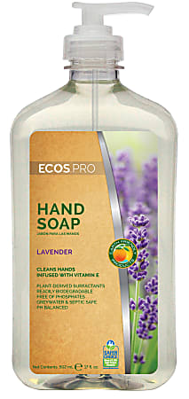 Earth Friendly Products Liquid Hand Soap, Lavender Scent, 17 Oz Bottle