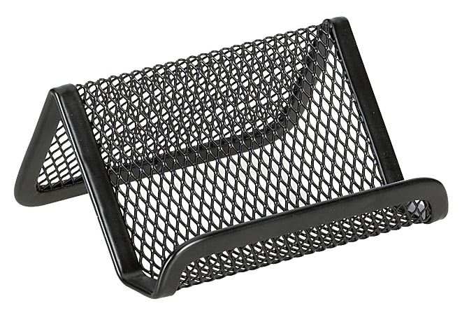 OfficeMax Mesh Business Card Holder, Black