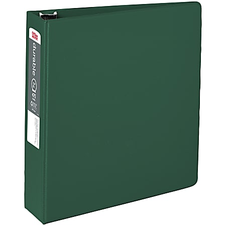 Office Depot® Brand Reference 3-Ring Binder, 2" Round Rings, 49% Recycled, Dark Green