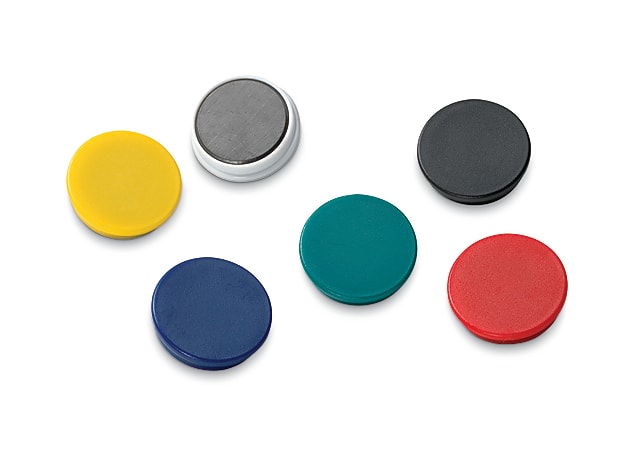 OfficeMax® Brand Heavy Duty Magnets, 1 1/4" Diameter, Pack Of 12