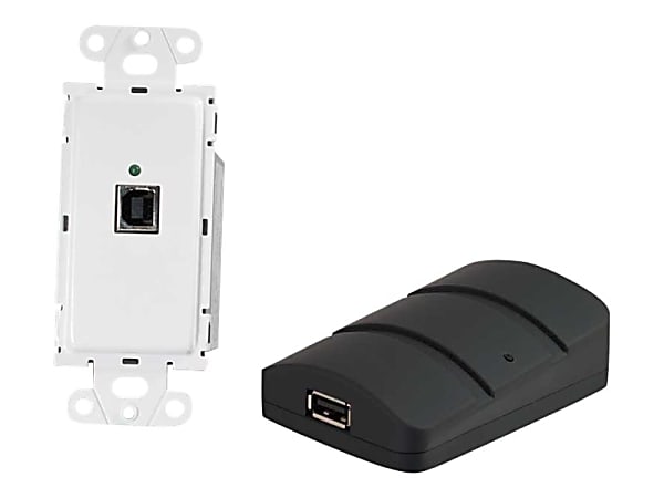C2G TruLink USB 2.0 Superbooster Wall Plate Transmitter to Dongle Receiver Kit