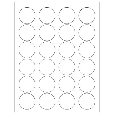 Office Depot® Brand Round Glossy Labels, LL207, 1 5/8