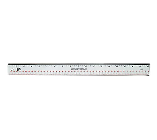Helix Acrylic Office Ruler 18 Clear - Office Depot