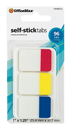 1 "Durable Tabs, 3 Colors, Pack Of 3 Pads