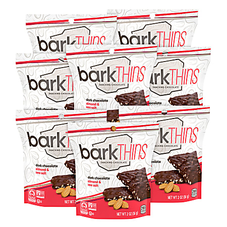 barkTHINS Dark Chocolate Almonds with Sea Salt, 2 oz, 8 Count