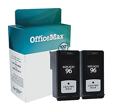 Office Depot® Brand Remanufactured Black Ink Cartridge Replacement For HP 96 Pack Of 2, OM96535