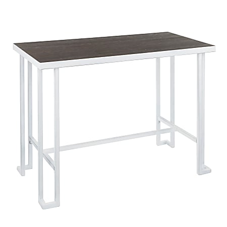 LumiSource Roman Counter Table, 34-3/4"H x 48"W x 24-1/4"D, Espresso/Vintage White