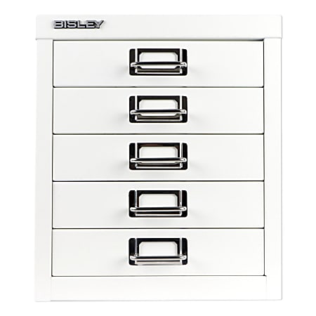 BISLEYファイルキャビネット（ホワイト） Bisley 15 D Vertical 5 Drawer File Cabinet White - ODP Business
