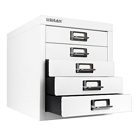 Bisley 15 D Vertical 5 Drawer File Cabinet White ODP Business