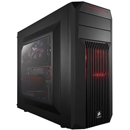 Corsair Carbide Series SPEC-02 Red LED Mid-Tower Gaming Case - Mid-tower - Black - 7 x Bay - 2 x 4.72" x Fan(s) Installed - Mini ITX, Micro ATX, ATX Motherboard Supported - 12.57 lb - 6 x Fan(s) Supported - 2 x External 5.25" Bay - 3 x Internal 3.5" Bay