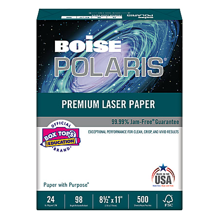 Boise HD:P Presentation Laser Print Paper, 8 1/2 x 11", 96 Brightness, 32 Lb, White, 500 Sheets
